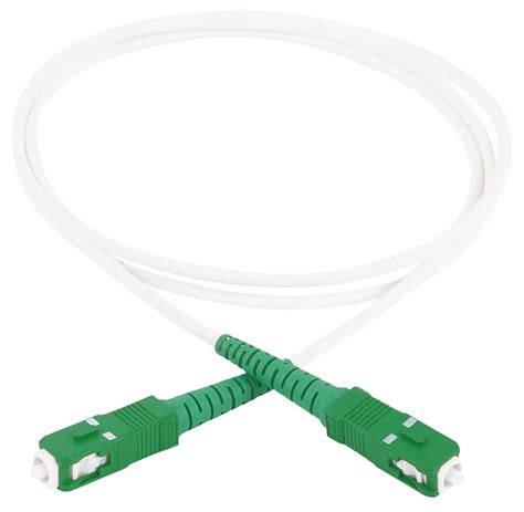 Subscriber patch cord, SC/APC-SC/APC, 9/OS2/2800, white Foss AS