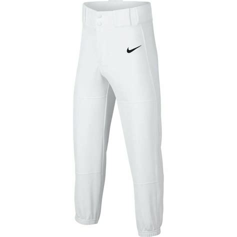 Nike Youth Boys Core Elastic Hem Baseball Pants Aa9805 100 White