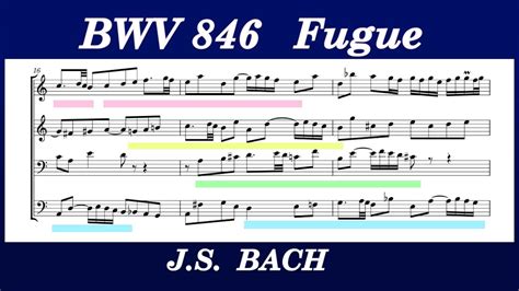 J S Bach Bwv Fugue No In C Major Part Sheet Music The Well