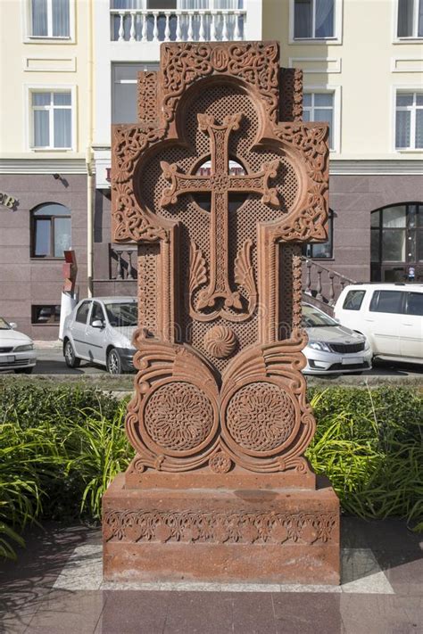 Khachkar Tambi N Conocido Como Cruz Piedra Armenia Foto De Archivo