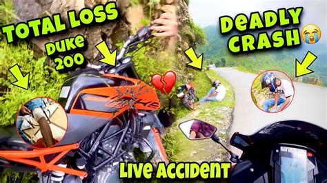 Duke 200 Deadly Crash💥 Total Loss 💔 Live Accident 😱asidstreetrider