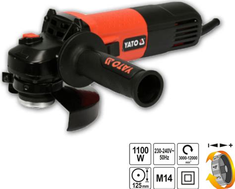 Yato YT-82101 Τροχός 125mm Ρεύματος 1100W με Ρύθμιση Στροφών - ΝΤΟΝΤΟΣ ...
