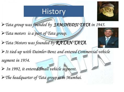 Ppt On Tata Motors Limited By Mohamedarif And His Team Ppt