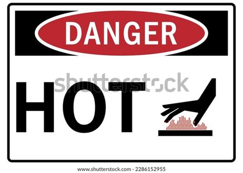 Hot Surface Warning Sign Labels Stock Vector Royalty Free 2286152955 Shutterstock