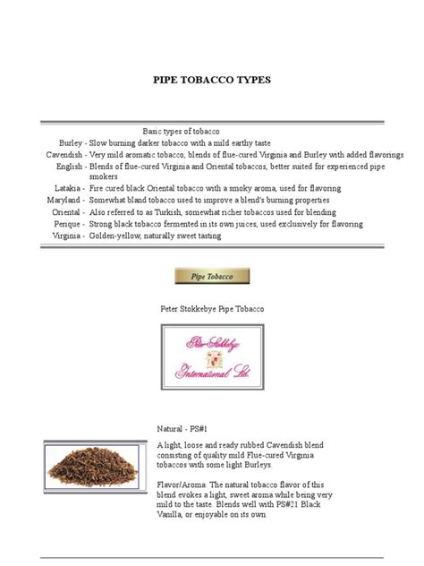 Pipe Tobacco Types | Tobacco Pipe | Herbal And Fungal Stimulants