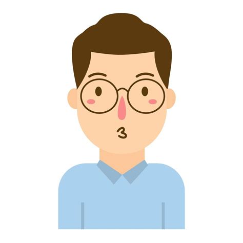 man face emoji kiss 21069809 Vector Art at Vecteezy