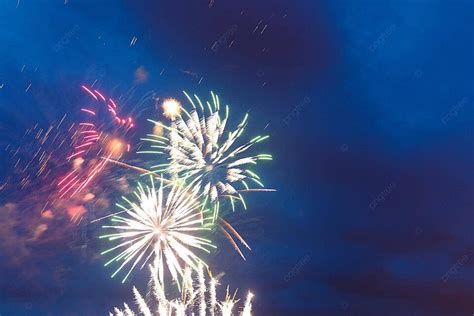 Colorful Fireworks And Salutes Light Up Night Sky Photo Background And Picture For Free Download