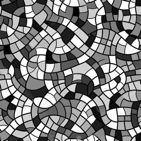 Premium AI Image | A black and white mosaic tile pattern with a black ...