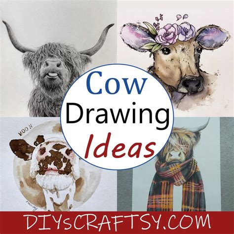 22 Cow Drawing Ideas For Beginners Diyscraftsy