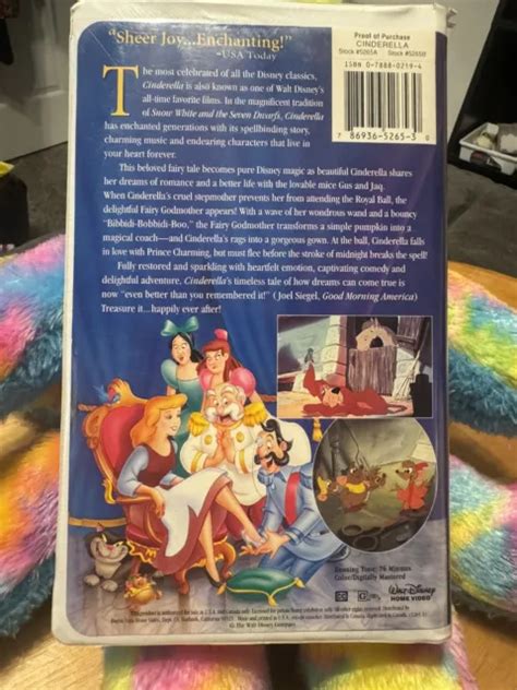 RARE COLLECTION CHEF D ŒUVRE Walt Disney Cendrillon 1995 VHS 5265