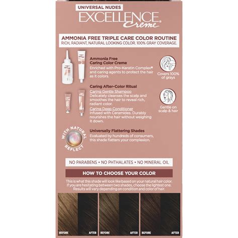 L Oréal Paris Universal Nudes Excellence Creme Nude Hair Color 1N Natural Black Shop Hair