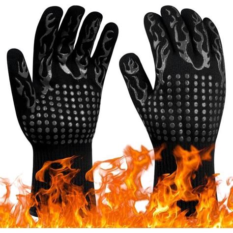 Gants De Barbecue Gants De Four Anti Chaleur Jusqu À 800C Gants