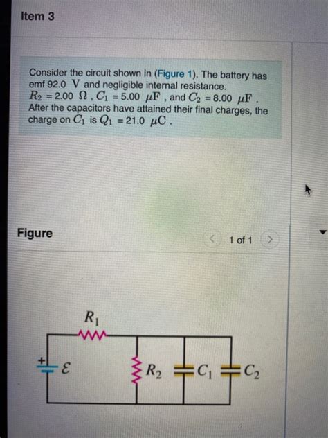 Solved Item 3 Consider The Circuit Shown In Figure 1 The Chegg