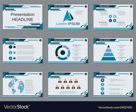 Professional business presentation template Vector Image