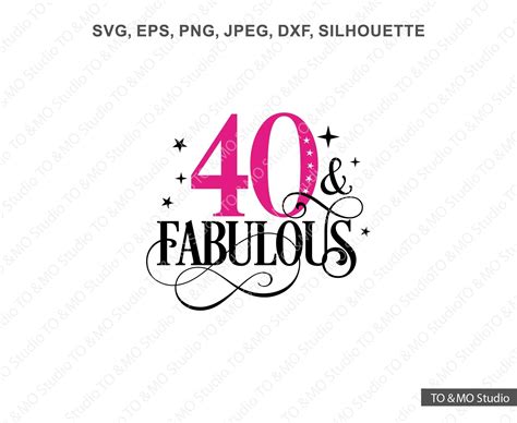 Forty Birthday Svg 40th Birthday Svg 40th Birthday Birthday Etsy Uk