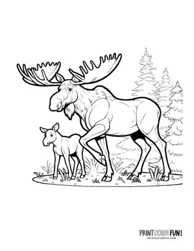 Canadian Moose Drawing