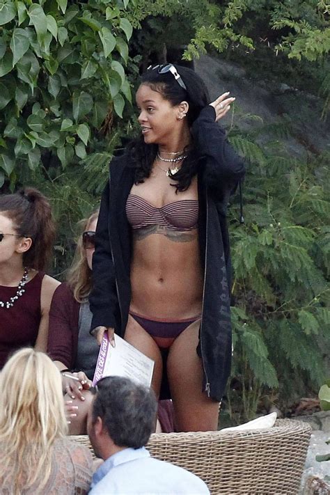 Rihanna In A Bikini Beach Party In St Barts January 2015 CelebMafia