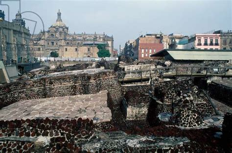 Ruins Of Templo Mayor Great Temple In Tenochtitlan 14th 16th Century