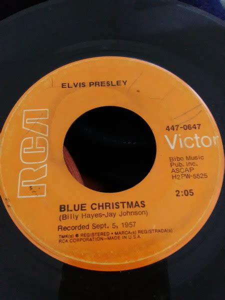 Elvis Presley – Blue Christmas – Vinyl (7", 45 RPM, Reissue), 1968 ...