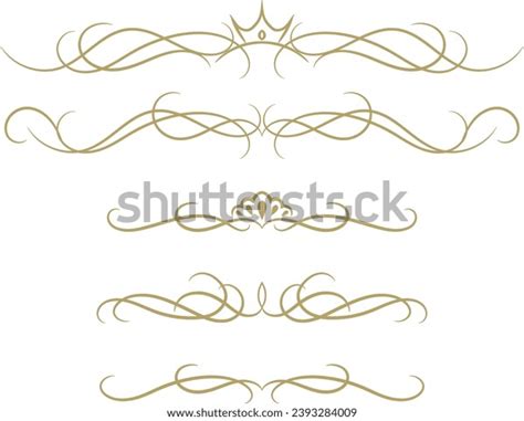 Elegant Gold Frame Material Drawn Smooth Stock Vector (Royalty Free ...