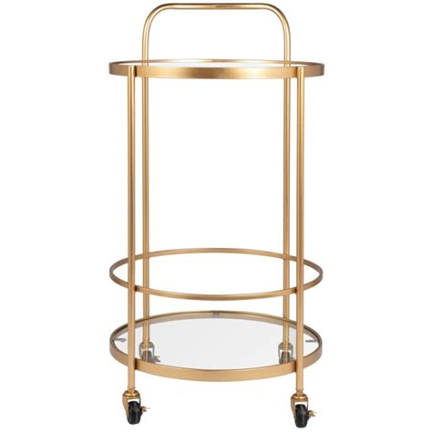 Mesa Auxiliar De Cristal Y Metal Dorado Paola Maisons Du Monde