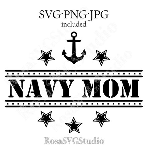 Navy Mom Svg Military Mom Navy Svg Navy Momlife Svg Mom Etsy