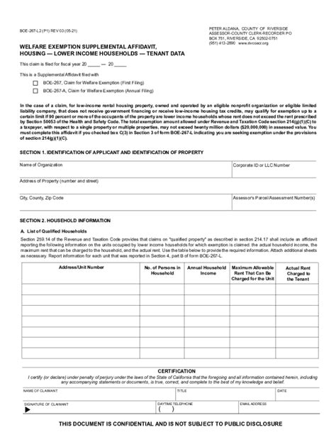 Fillable Online Riverside County BOE 267 Cal Assessor E Forms Fax