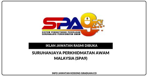 Permohonan Jawatan Kosong Suruhanjaya Perkhidmatan Awam Malaysia SPA9