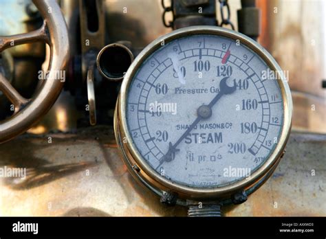 Steam Pressure Gauge Stock Photo - Alamy