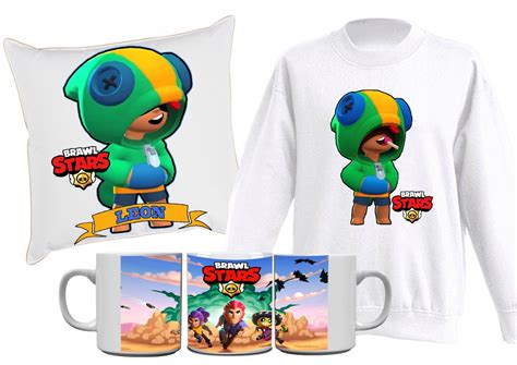 Brawl Stars Leon Zestaw Bluza Kubek Poduszka Du A