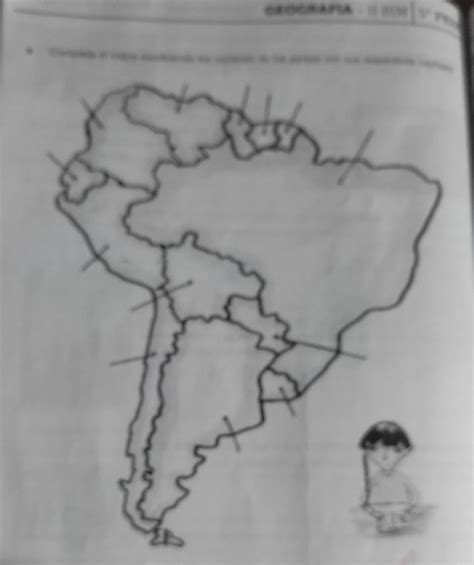 Completa El Mapa Escribiendo Los Nombres De Los Pa Ses Con Sus