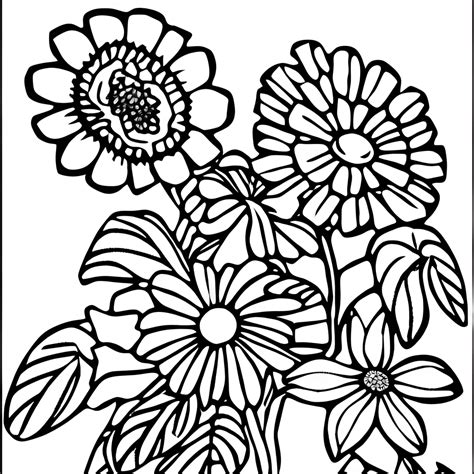 101 Relaxing Flowers Coloring Page · Creative Fabrica