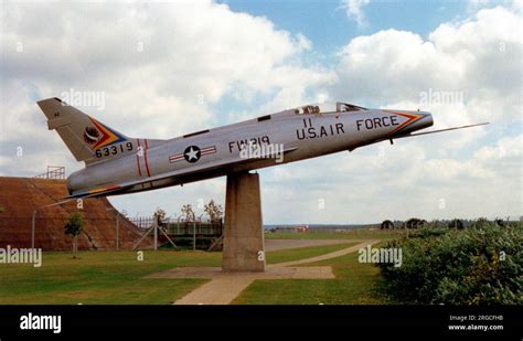 North American F D Super Sabre Msn On Gate Guard