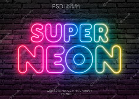 Premium Psd Neon Text Effect