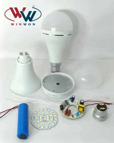 B W Ac Dc Rechargeable Led Bulb Raw Material Pvc At Rs Piece