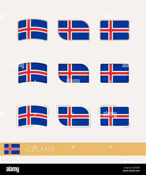 Banderas Vectoriales De Islandia Colecci N De Banderas De Islandia