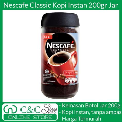 Jual Kopi Nescafe Classic Jar Lampung Robusta Blend Gr Shopee