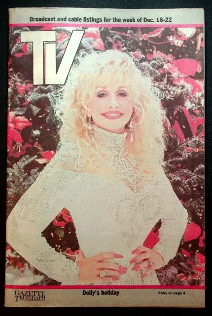 VINTAGE TV MAGAZINE December 16 22 1990 Dolly Parton Christmas At Home