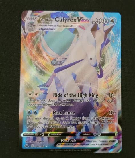 Pokemon Ice Rider Calyrex Vmax Full Art Ultra Seltene Chilling Reign