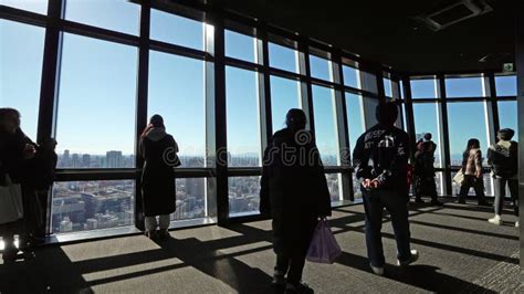 The Observation Deck on the Tokyo Tower in Tokyo, Japan Stock Footage ...