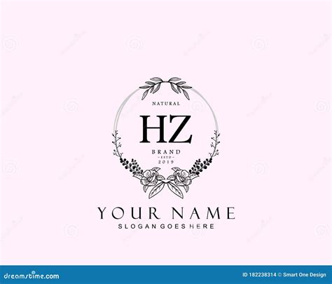 Initial Hz Signature Logo Template Vector Stock Vector Illustration