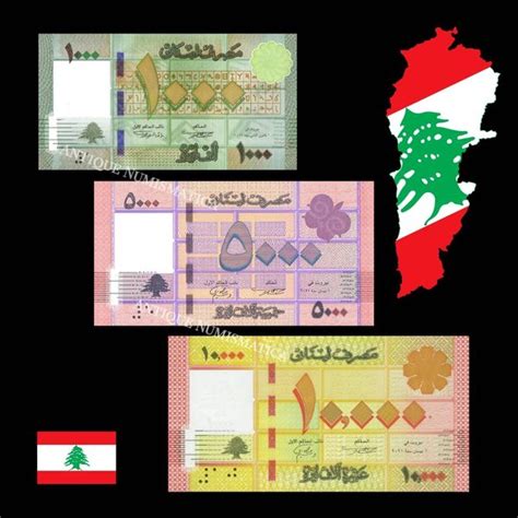 Jual LEBANON 1000 5000 10000 LIVRES UNC ALL SET 3 LEMBAR UANG LIBANON