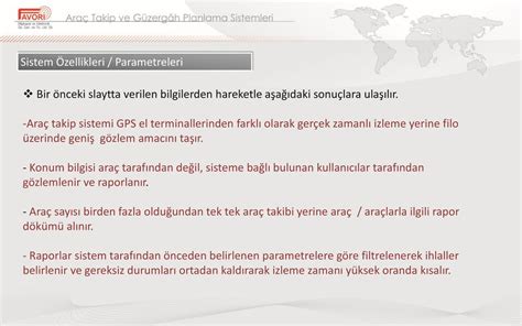 Araç Takip ve Güzergah Planlama Sistemi ppt indir