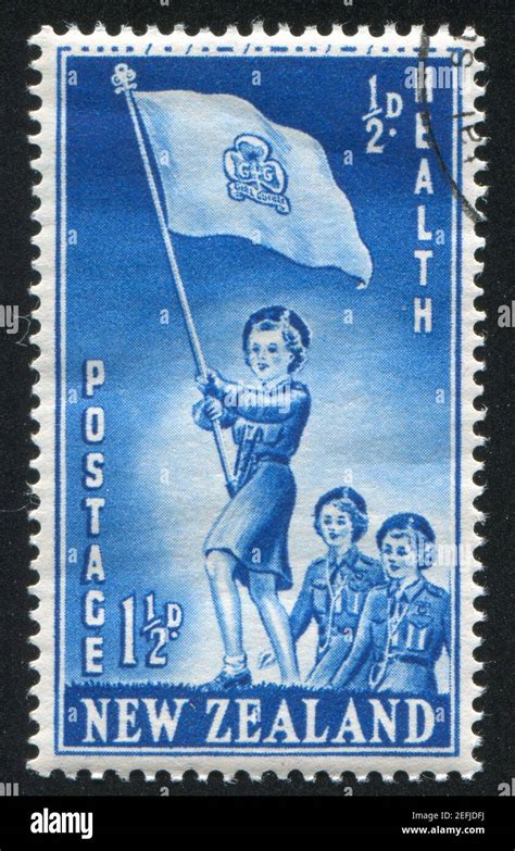 New Zealand Circa Stamp Printed By New Zealand Shows Girl