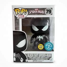 Funko Pop Marvel Black Suit Spider Man Gitd Sw