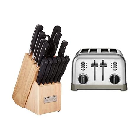 15 Piece Kitchen Knife Set With Block By Cuisinart Cutlery Set Triple