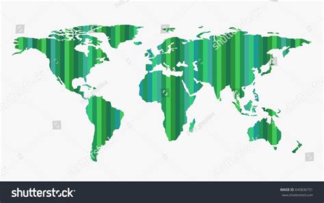 Green World Map Stock Vector (Royalty Free) 645836731 | Shutterstock