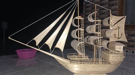 Membuat Miniatur Kapal Dari Bambu Make A Miniature Ship From Bamboo