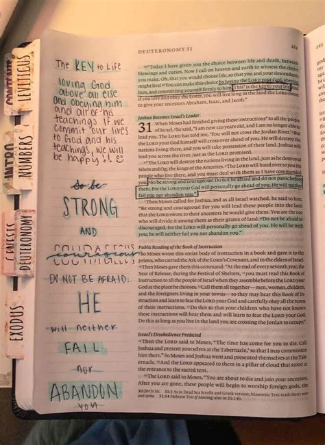 Deuteronomy Chapter Bible Journal Notes Wisdom Bible Bible