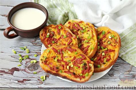 Рецепт: Горячие бутерброды с колбасой и картофелем (на сковороде) на ...